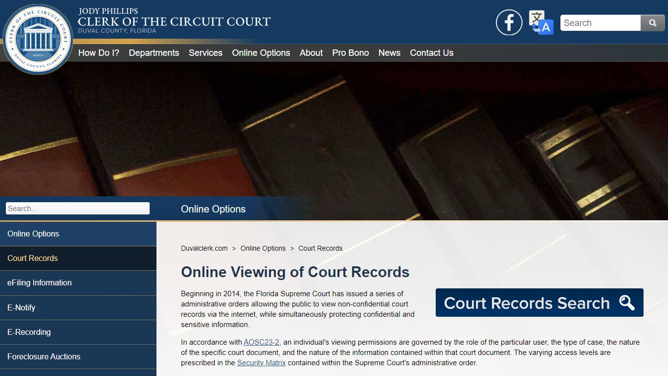 Duvalclerk.com - Court Records - Duval County Clerk of Courts
